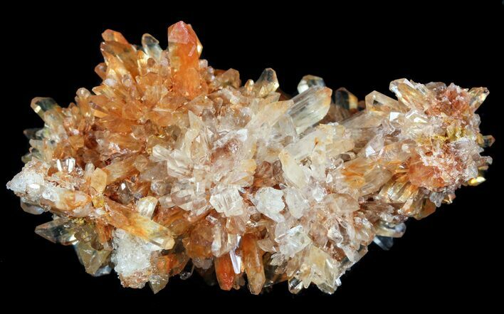 Orange Creedite Crystal Cluster - Durango, Mexico #51649